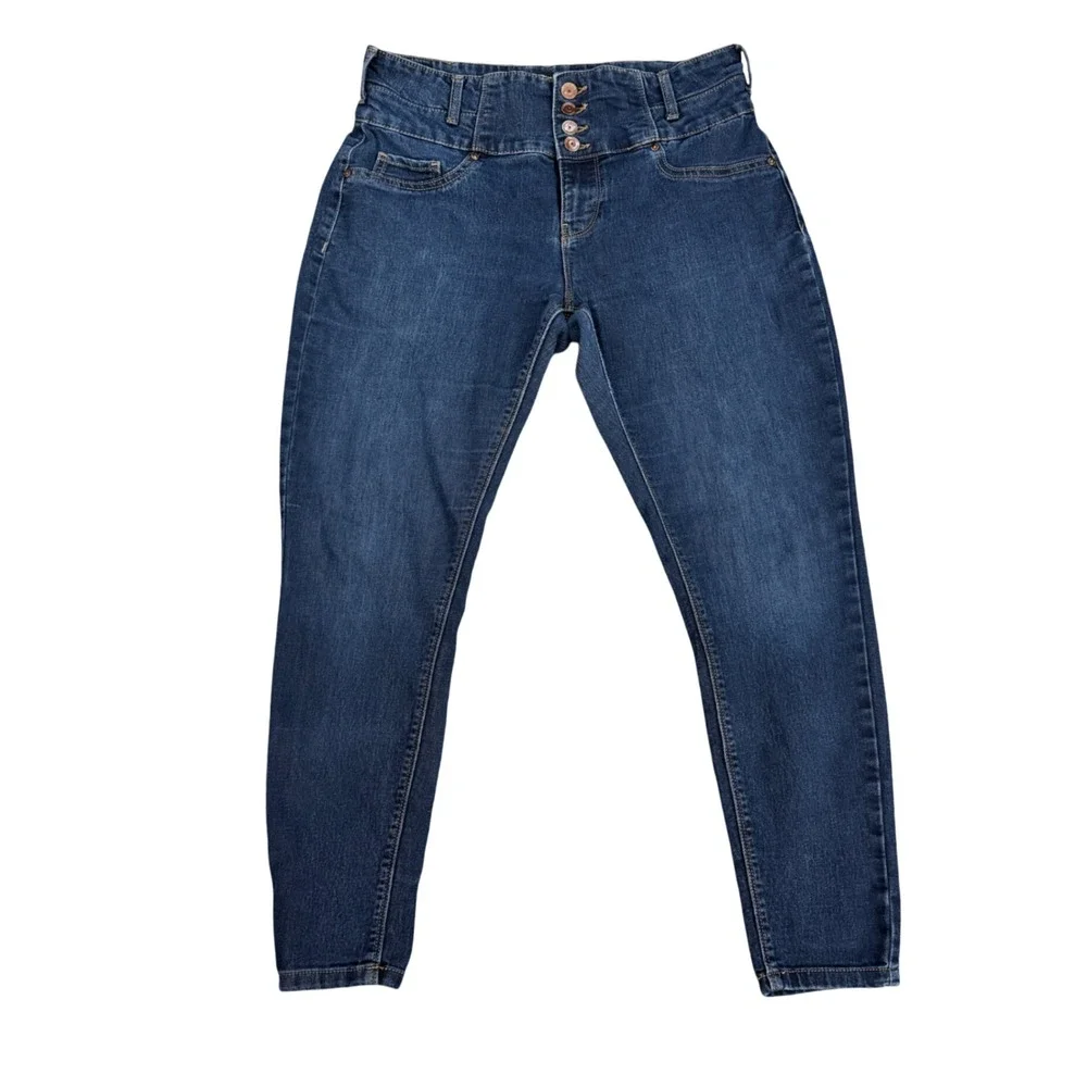 Clockhouse‎ Womens High Waisted Skinny Jeans Dark Wash 4-Button Fly Size 44